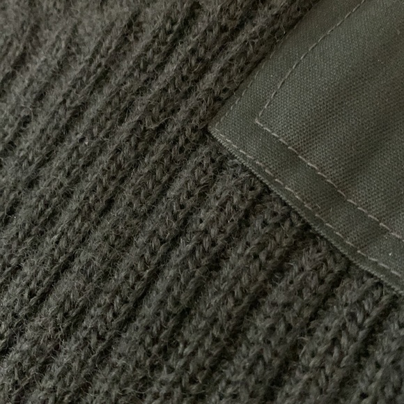 Vintage 80s 100% virgin wool green Combat crew neck sweater pullover unisex M - Picture 5 of 13